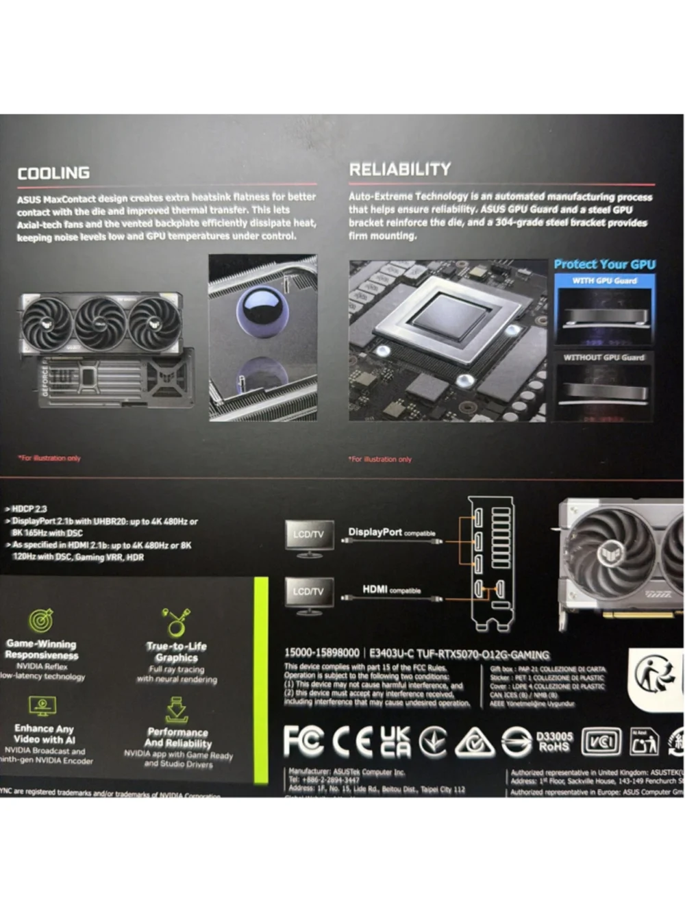 NEW SEALED ASUS TUF Gaming GeForce RTX 5070 OC Edition 12GB GDDR7 GPU